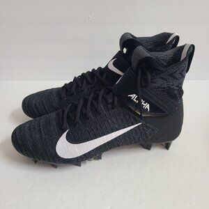 NEW Nike Alpha Menace Elite 2 Flyknit Football Cleats BV3298-001 Size 12.5 Black